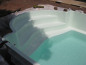 Preview: GFK-Pool ROMAINE mit Technik und Oberflur Rollladen-Abdeckung 920x370x160 cm