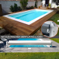 Preview: GFK Pool MAXI POOL 650x300x140 cm inkl. Oberflur Rolladen Abdeckung