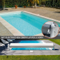 Preview: GFK Pool Norma Plus 500x250x145cm mit Oberflurrollladen Abdeckung